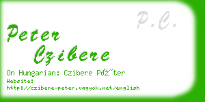 peter czibere business card